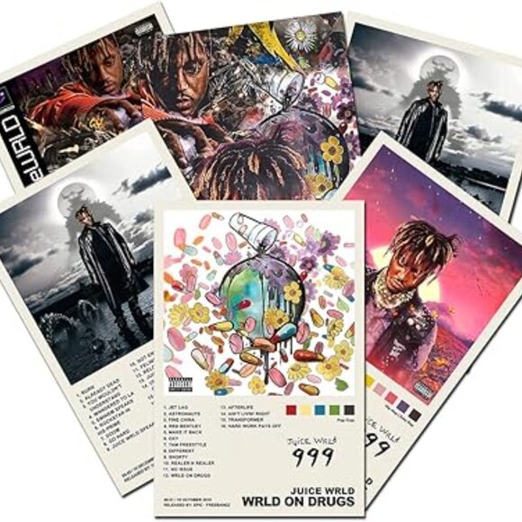 Juice Wrld Canvas Posters 8X12 Set of 6 (SKU: 57MI) - Picture 3 of 6